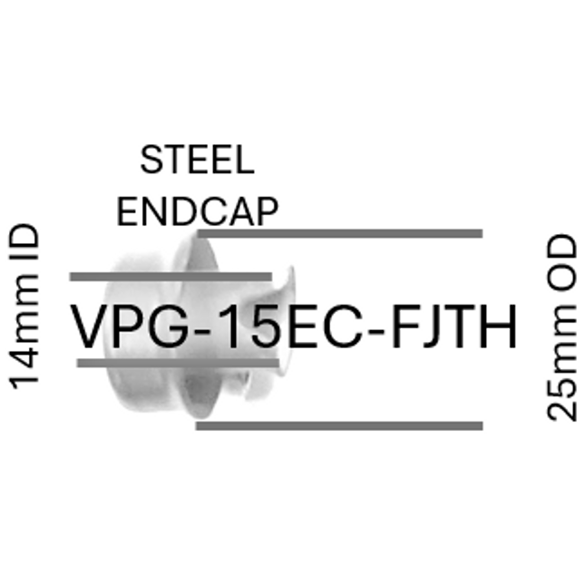 #VPG-15EC-SJTH  15mm ID Endcap   - for VPG-1505-SJTH Stainless Flex