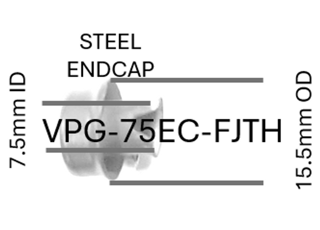 #VPG-75EC-SJTH  7.5mm ID Endcap   - for VPG-7505-SJTH Stainless Flex