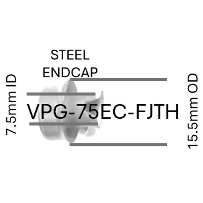 #VPG-75EC-SJTH  7.5mm ID Endcap   - for VPG-7505-SJTH Stainless Flex