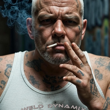 WD Fresh-out-of Prison Look! Tank Top - Black Print Eagle (Gold Eagle available for repeat offenders only)