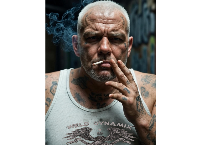 WD Fresh-out-of Prison Look! Tank Top - Black Print Eagle (Gold Eagle available for repeat offenders only)