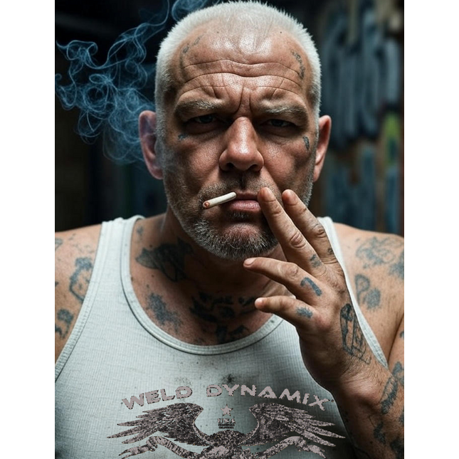 WD Fresh-out-of Prison Look! Tank Top - Black Print Eagle (Gold Eagle available for repeat offenders only)