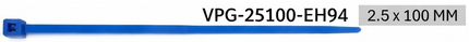 #VPG-48200-EH94 Hi-Temp ETFE Zip Ties - 4.8mm x 200mm - (50/pkg)