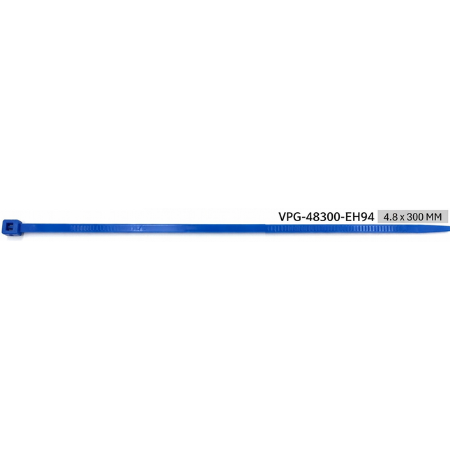 #VPG-48300-EH94 Hi-Temp ETFE Zip Ties - 4.8mm x 300mm (50/pkg)