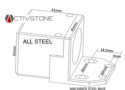 #WMT-3040-FFXH Bolt-in Replacement for 40mm CUBE Styles - 30mm Bore - ALL STEEL