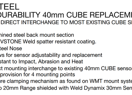 #WMT-3040-FFXH Bolt-in Replacement for 40mm CUBE Styles - 30mm Bore - ALL STEEL