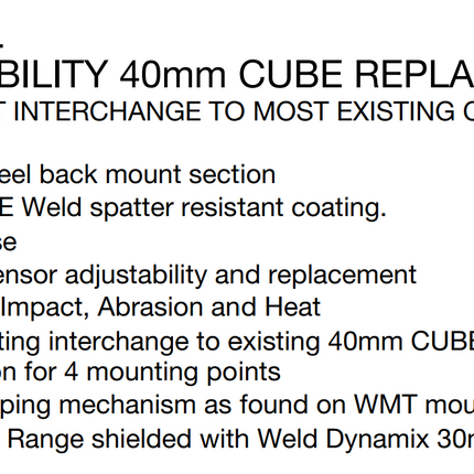 #WMT-3040-FFXH Bolt-in Replacement for 40mm CUBE Styles - 30mm Bore - ALL STEEL