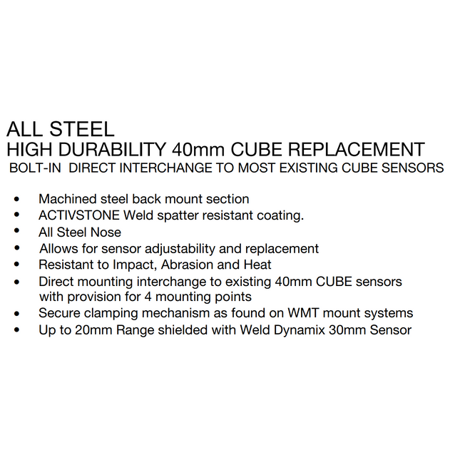 #WMT-3040-FFXH Bolt-in Replacement for 40mm CUBE Styles - 30mm Bore - ALL STEEL