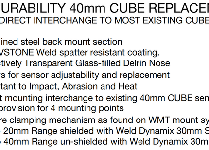 #WMT-3040-FNXH Bolt-in Replacement for 40mm CUBE Styles - 30mm Bore - Steel Backmount with GF Nylon Nose (ACTIVSTONE)