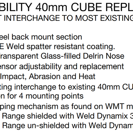 #WMT-3040-FNXH Bolt-in Replacement for 40mm CUBE Styles - 30mm Bore - Steel Backmount with GF Nylon Nose (ACTIVSTONE)