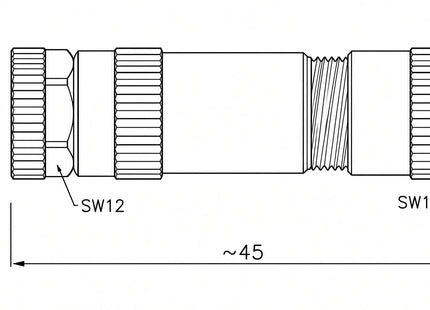 #WCA-0803-FXAH  M8 3-Pin Female Straight Field Attachable Connector - WELD RESISTANT (Copy)
