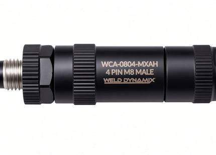 #WCA-0804-MXAH  M8 4-Pin Male Straight Field Attachable Connector - WELD RESISTANT