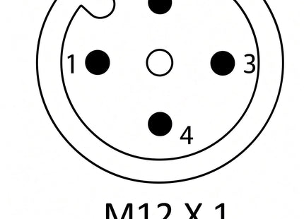 #WCA-1204-M9AH  M12 4-Pin Male 90 Field Attachable Connector - WELD RESISTANT