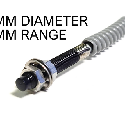 Weld Dynamix 5mm diameter Inductive Proximity Sensor - WSI-0503-SA2H - Long Range sensing on Steel and Aluminum - slag and spatter resistant coating