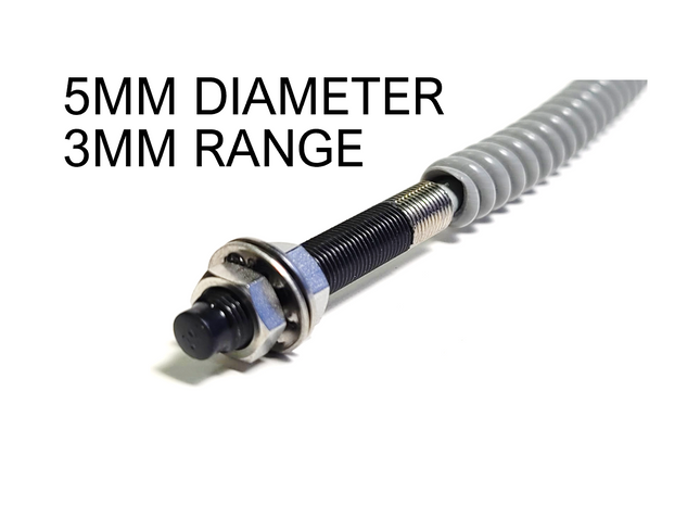Smallest LONG RANGE Inductive Proximity Sensor by Weld Dynamix ACTIVSTONE steel sensing face - spatter splatter slag resistant coating all metals