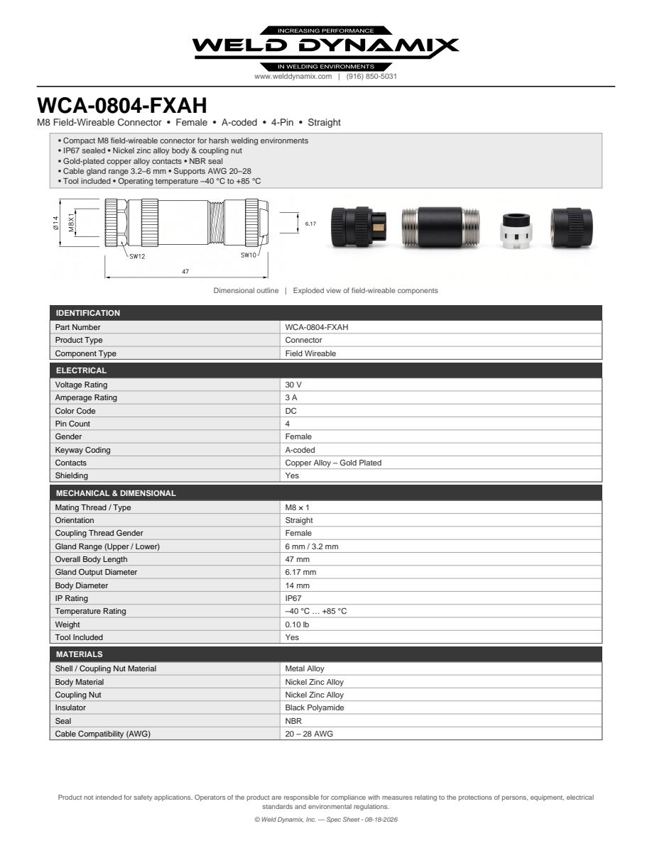 WeldDynamix-WCA-0804-FXAH-Part-Picture-2.jpg WCA-0804-FXAH — M8 Female Straight 4-pin Field Wireable — part picture 2 — Weld Dynamix