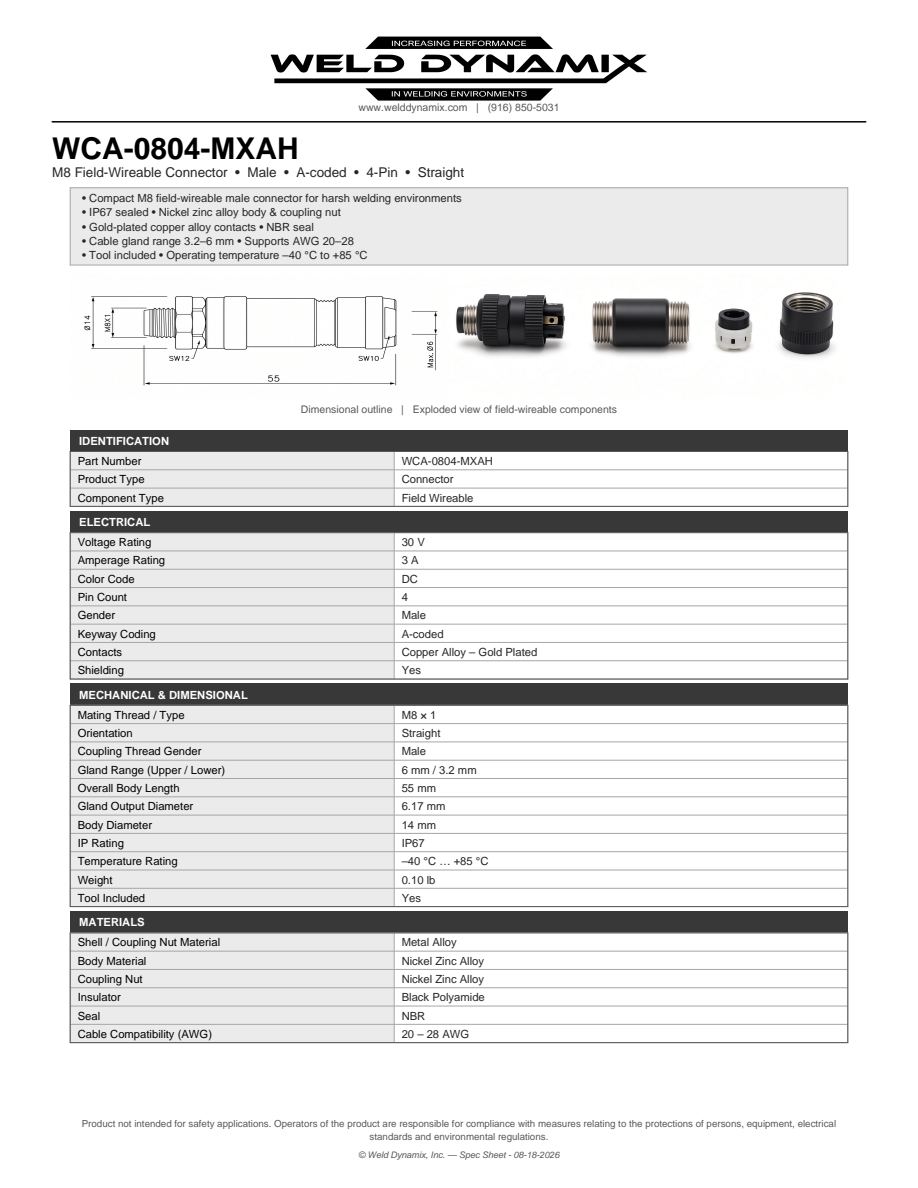 WeldDynamix-WCA-0804-MXAH-Part-Picture-2.jpg WCA-0804-MXAH — M8 Male Straight 4-pin Field Wireable — part picture 2 — Weld Dynamix